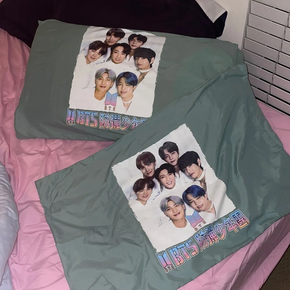 One queen size pillowcase BTS K-pop band